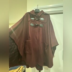 Coach Duffle Woman Poncho Cape Removable Hood